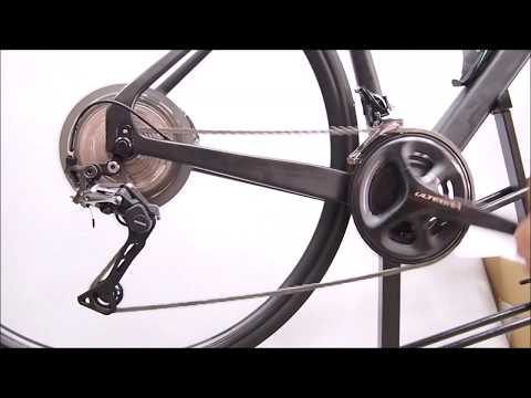 Modified Shimano GRX RD-RX812 1x11 spd rear derailleur to supports 2x11 spd w/ 11-46T cassette.