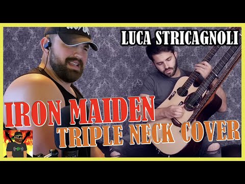 YOU ONLY HAVE TWO HANDS!! | Luca Stricagnoli - Iron Maiden on a Triple Neck Guitar | REACTION