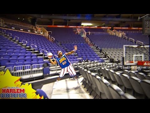 Harlem Globetrotter Breaks Record For Longest Basketball Shot