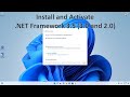 Install and Activate .NET Framework 3.5 Windows 11
