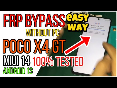POCO X4 GT FRP bypass Without PC MIUI 14  Android 13