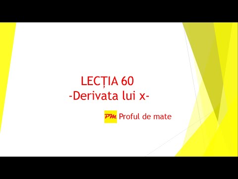 LECȚIA 60: Derivata lui x #profuldemate #teme #matematica #scoala #online