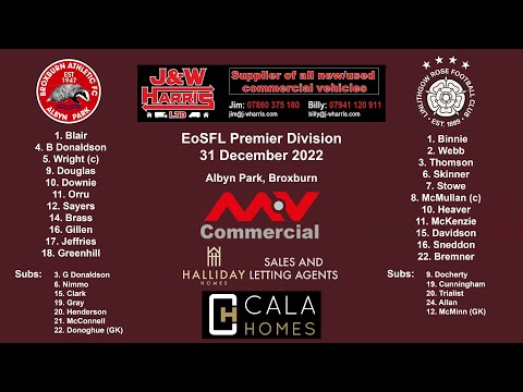 Broxburn Athletic v Linlithgow Rose – 31 December 2022