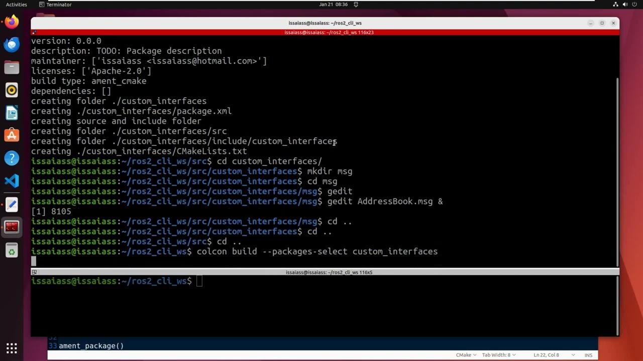 ROS 2 Basics - Client Libraries - Custom Interfaces