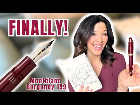 The Montblanc 149 is finally available in Burgundy! Hooray!