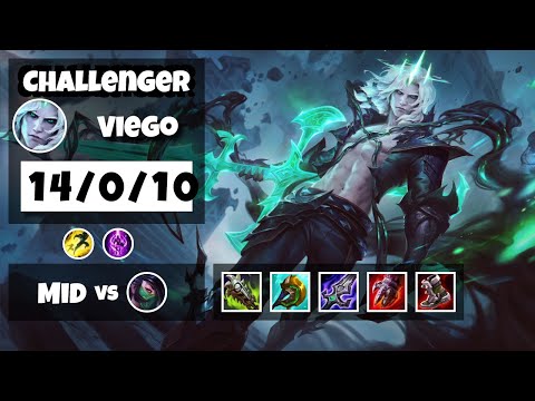 Viego vs Akali Mid 11.17 Challenger Gameplay S11 (14/0/10) - NA