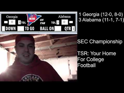 College Football on TSR: 2021 SEC Championship Alabama Georgia