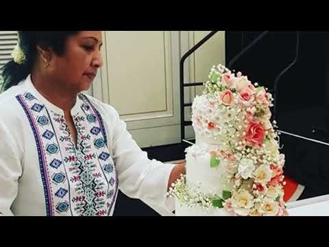 SHANTHA'S CAKES/spcial wedding cake/Australian style/fondant flowers/special occation/#Australia