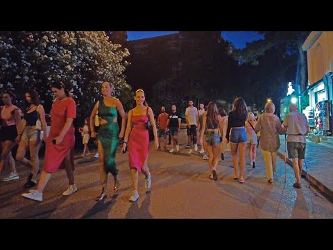 Budva in the evening, Montenegro, 🌡T+29C°,  July - Virtual Walking Tour - Travel Guide - #36/3