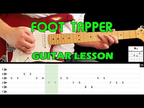 FOOT TAPPER - Guitar lesson (with tabs & chords) - The Shadows