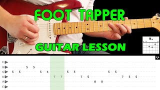 FOOT TAPPER - Guitar lesson (with tabs &amp; chords) - The Shadows