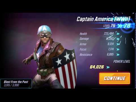 Captain America WWII unlock upgrade blue iso red stars marvel strike force