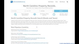 North Carolina Property Records Search (Deeds and Taxes)