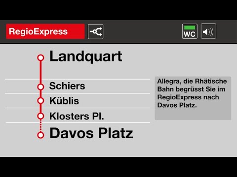 RhB Ansagen » RE Landquart — Davos Platz (2023) | Flügelzug | SLBahnen