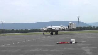 preview picture of video 'B25 Yankee Warrior Taking Off From University Park Airport.'