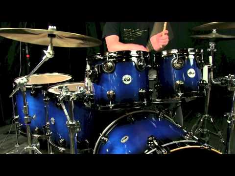DW Drums collectors blue stain to black burst