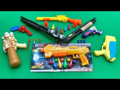UNBOXING New Toy Gun, X-Shot Bowling & Ball Gun, Cowboy Pistol Bullet Gun, Mini Shotgun, Water Gun