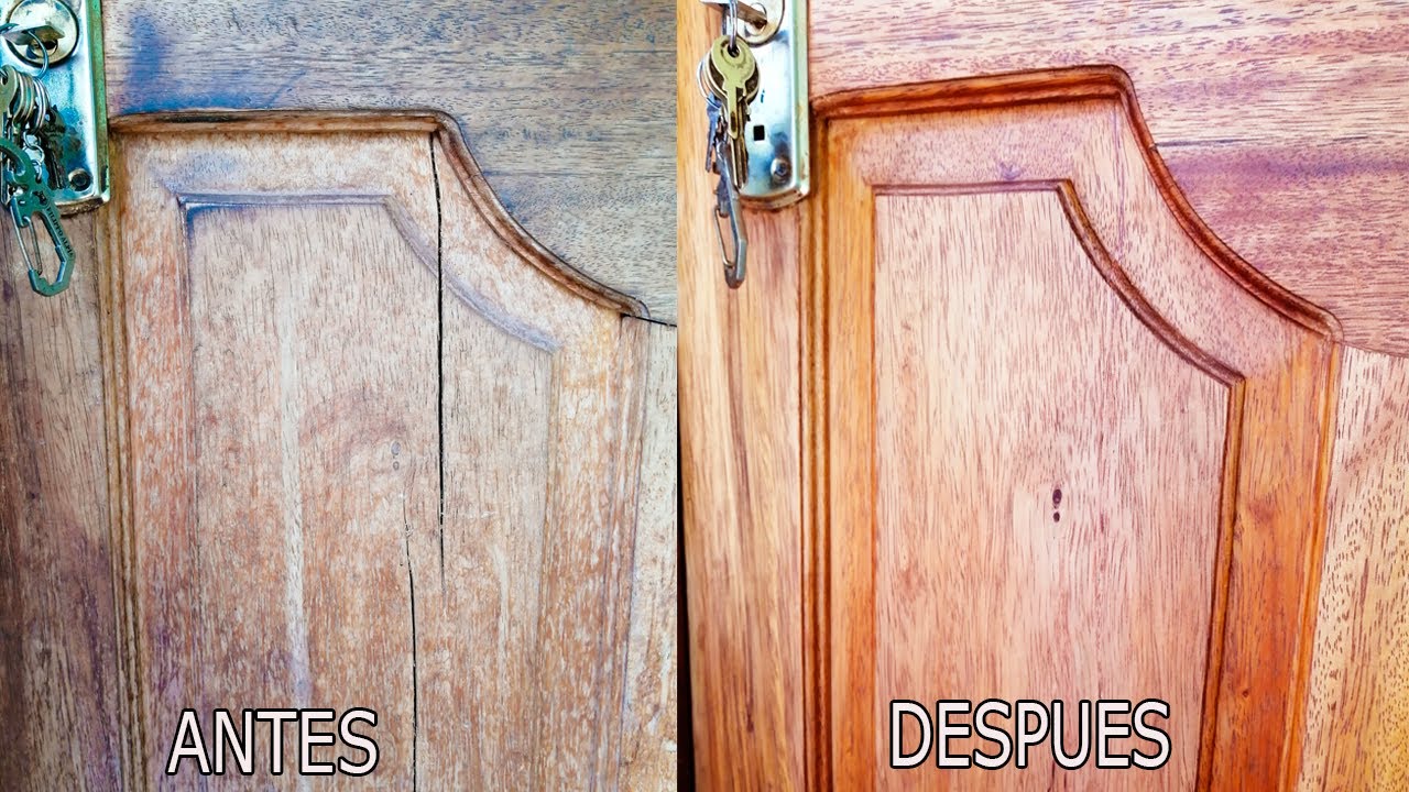 COMO REPARAR UNA PUERTA DE MADERA Rajadura - Agujero MUY FACIL - Repair wooden Door - Luis Lovon