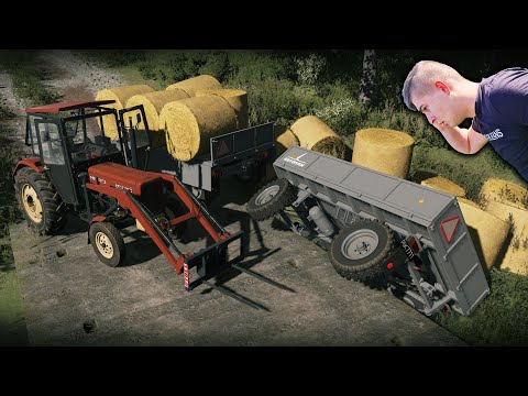 CAŁY DZIEŃ MIAŁEM PECHA😱 URSUS NIE DAJE RADY + WYPADEK Z BELKAMI ...😡 🐷POSTĘPOWY ROLNIK🐮81