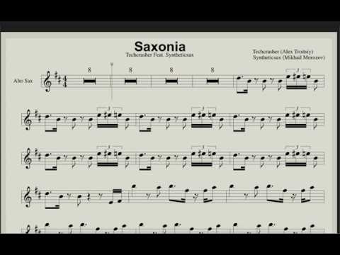 Techcrasher ft Syntheticsax - Saxonia (sheet music  for saxophone alto & tenor)