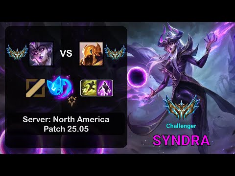 Syndra Mid vs Azir - NA Challenger - Patch 25.05