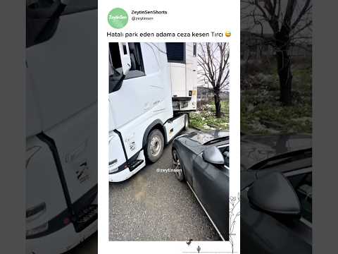Hatalı park eden sürücüye ceza kesen Tırcı