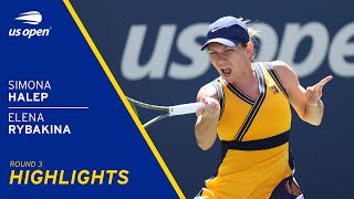 Simona Halep vs Elena Rybakina Highlights | 2021 US Open Round 3