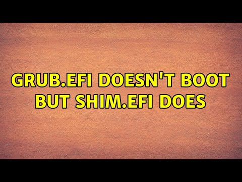 grub.efi doesn't boot but shim.efi does