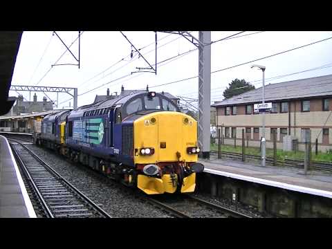 DRS 37602+37259 6K73 Carnforth Station 10/05/12.
