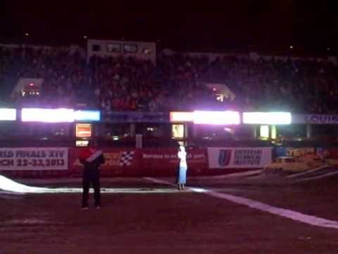 Leigh Ann Yost performs the National Anthem - Freedom Hall - Monster Truck Jam - Louisville, KY