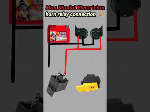 double horn relay connection | 4 pin relay connection