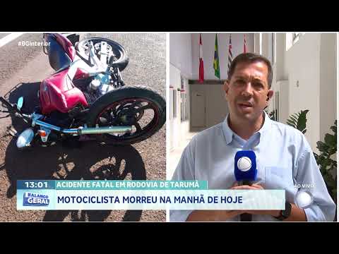 Acidente fatal em rodovia de Tarumã: motociclista morreu na manhã de hoje