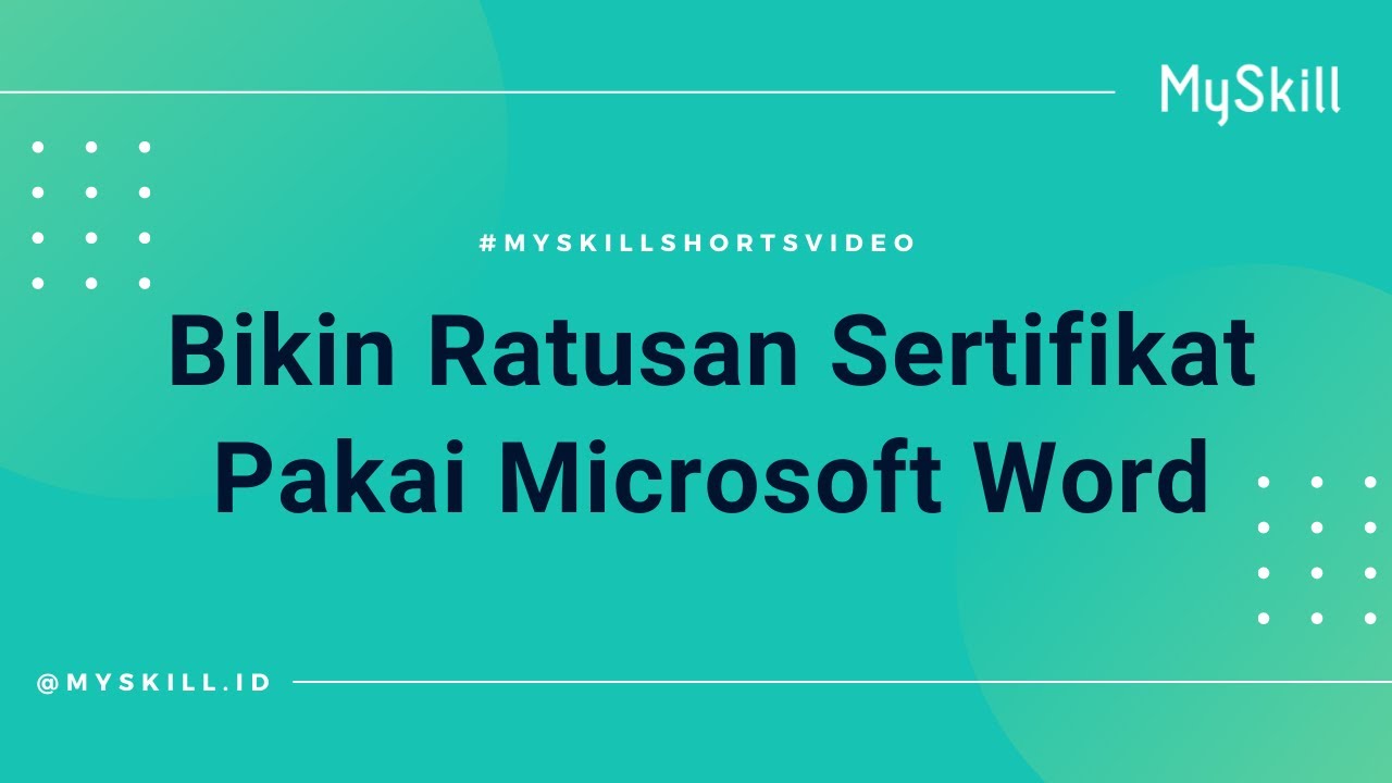 Bikin Ratusan Sertifikat Pakai Ms. Word #myskill #shortvideo #microsoftword