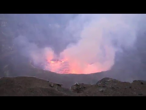 The Worlds Largest Lava Lake, Nyiragongo, DRC, Africa - Descending into lava