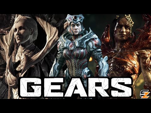 Gears of War Story Lore - All QUEEN MYRRAH Cutscenes So Far! (Gears Cutscenes Movie)