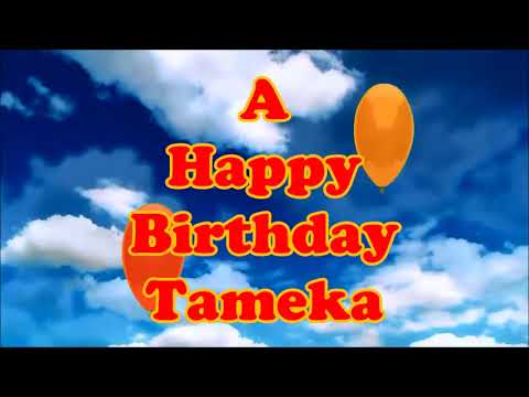 Tameka Happy Birthday floating balloons