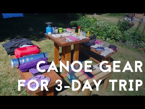 Gear for 3-day Canoe Trip (unsupported)