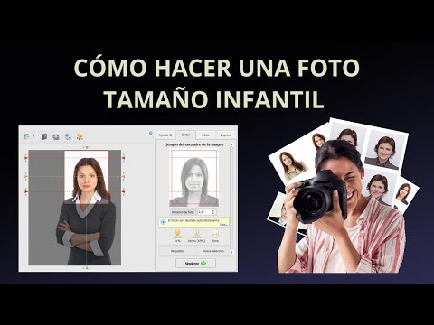 Part of a video titled Cómo hacer una foto tamaño infantil - ¡en sólo 30 segundos! - YouTube