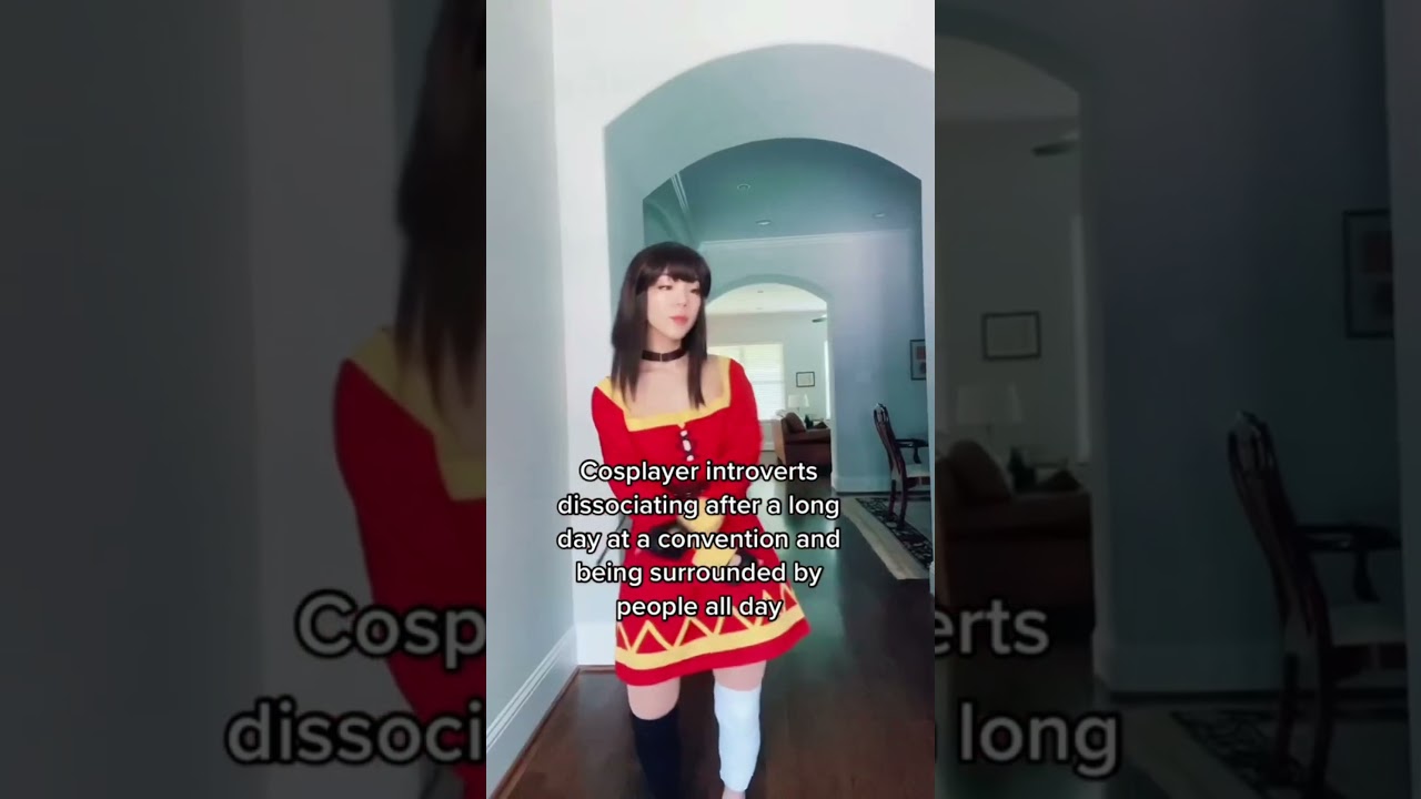 Shy cosplayers at the end of a long day #cosplay #cosplayer #cosplaygirl #konosuba #megumin #shorts