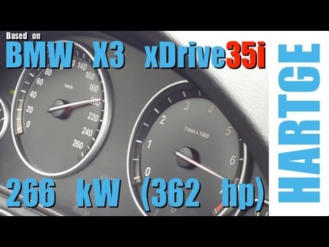 BMW X3 xDrive35i F25 Test Drive with HARTGE Engine Upgrade 80 - 180 km/h