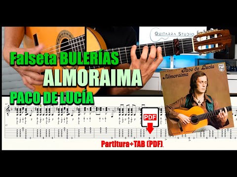 Falseta de BULERÍAS (1/3) / PACO DE LUCÍA / de "ALMORAIMA" / Partitura + TAB (PDF)