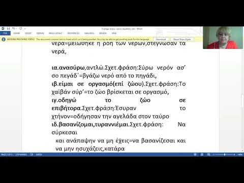 Γιώτα Ιωακειμίδου: Μαθήματα Ποντιακής Διαλέκτου — Οι διαφορετικές σημασίες του ρήματος «σύρω»