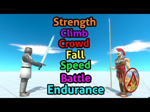 Battle ability Teutonic knight vs spartan Animal Revolt Battle Simulator