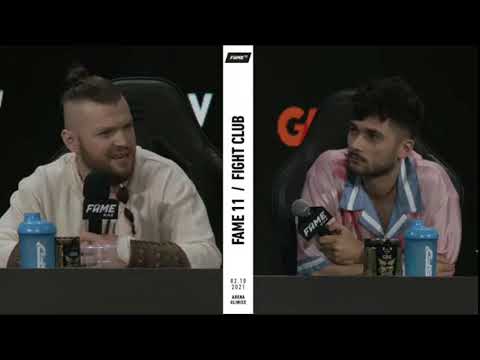 WARDĘGA OJWOJTEK KŁÓTNIA O WERSOW NA KONFERENCJI FAME MMA 11