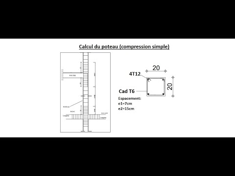 Calcul des poteaux  حساب الاعمدة