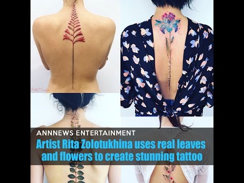 Artist Rita Zolotukhina uses real leaves and flowers to create stunning tattoo #AnnNewsEntertainment