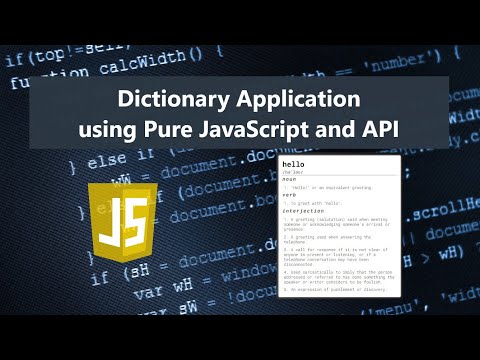 Dictionary Application Using Javascript Demo