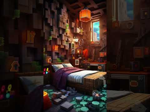 Minecraft Nether-Inspired Kids Bedroom: Immerse into a Pixelated Adventure