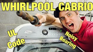 Why this Whirlpool CABRIO washer says UL/SD code and is noisy in spin cycle | WTW8600YW1 | Bad bearings