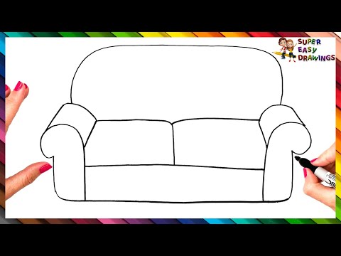 How To Draw A Sofa Step By Step 🛋️ Sofa Drawing Easy